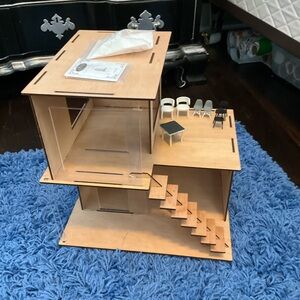 Dollhouse with Furniture. 1:24 scale.
